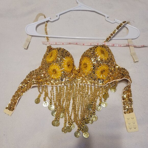 Yellow belly dancing outfit - Picture 11 of 16